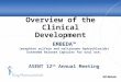 Overview of the Clinical Development EMBEDA™ (morphine sulfate and naltrexone hydrochloride) Extended Release Capsules for oral use. ASENT 12 th Annual