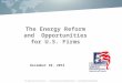 The Energy Reform and Opportunities for U.S. Firms December 10, 2014
