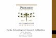 Purdue Entomological Research Collection Julie Speelman PI: Jeff Holland Department of Entomology West Lafayette, Indiana