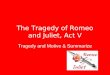 The Tragedy of Romeo and Juliet, Act V Tragedy and Motive & Summarize