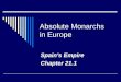 Absolute Monarchs in Europe Spain’s Empire Chapter 21.1