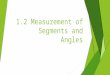 1.2 Measurement of Segments and Angles.  An acute angle is an angle whose measure is greater than 0 and less than 90 degrees.  A right angle is an angle