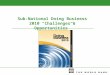 Sub-National Doing Business 2010 “Challenges & Opportunities”