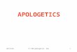 5/15/2015ST 780 Apologetics One1 APOLOGETICS. 5/15/2015ST 780 Apologetics One2 DEFINITION A contemporary expression of classical Roman Catholic apologetics: