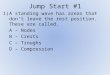 Jump Start #1 1)A standing wave has areas that don’t leave the rest position. These are called. A – Nodes B – Crests C – Troughs D – Compression