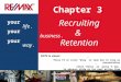 your life. your business. your way. Chapter 3 Recruiting & Retention NOTE to viewer: Press F5 or click “View” on task bar to view as presentation Click