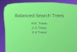 Balanced Search Trees AVL Trees 2-3 Trees 2-4 Trees