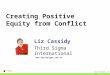 Www.thirdsigma.com.au Creating Positive Equity from Conflict Liz Cassidy Third Sigma International 