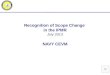 Recognition of Scope Change in the IPMR July 2013 NAVY CEVM