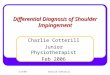 2/2/05Charlie Cotterill Differential Diagnosis of Shoulder Impingement Junior Physiotherapist Feb 2006