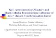 QoE Assessment in Olfactory and Haptic Media Transmission: Influence of Inter-Stream Synchronization Error Sosuke Hoshino, Yutaka Ishibashi, Norishige