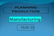 YEAR 10 Manufacturing. GANTT CHARTS AND TIME PLANS A Gantt Chart shows: Overall timeline for a project The separate stages/tasks that need to be completed
