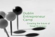 Dublin Entrepreneur Camp Creating the future of Small Business