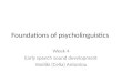 Foundations of psycholinguistics Week 4 Early speech sound development Vasiliki (Celia) Antoniou