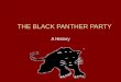 THE BLACK PANTHER PARTY A History. Black Panthers The Black Panther Party (originally the Black Panther Party for Self-Defense) was an African-American