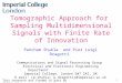 Tomographic Approach for Sampling Multidimensional Signals with Finite Rate of Innovation Pancham Shukla and Pier Luigi Dragotti Communications and Signal