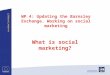 WP 4: Updating the Barnsley Exchange. Working on social marketing What is social marketing?