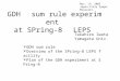 GDH sum rule experiment at SPring-8 LEPS Nov. 19. 2002 Japan-Italy Sympo. Miyazaki Takahiro Iwata Yamagata Univ.  GDH sum rule  Overview of the SPring-8