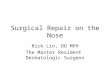 Surgical Repair on the Nose Rick Lin, DO MPH The Master Resident Dermatologic Surgeon