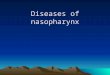 Diseases of nasopharynx. DEFINITION of PHARYNX The pharynx is that part of the digestive tube which is placed behind the nasal cavities, mouth, and larynx