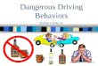 Dangerous Driving Behaviors Section 5 (Day 3) You have 10 minutes Section 5 (Day 3) Bell Ringer Do you think the type of music you listen to while driving