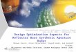 M. Younis Design Optimization Aspects for Reflector Base Synthetic Aperture Radar Marwan Younis, Anton Patyuchenko, Sigurd Huber, and Gerhard Krieger,
