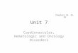 Unit 7 Cardiovascular, Hematologic and Oncology Disorders Chapters 25, 26, 29