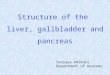 Structure of the liver, gallbladder and pancreas Sanjaya Adikari Department of Anatomy