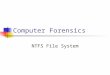 Computer Forensics NTFS File System. MBR and GPT Disks MBR disks for 32b 86x-compatibles GPT disks for 64b Itanium processors Start with a MBR in order