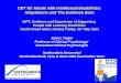 CBT for Adults with Intellectual Disabilities: Adaptations and The Evidence Base IAPT: Evidence and Experience of Supporting People with Learning Disabilities