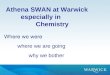 Athena SWAN at Warwick especially in Chemistry where we are going why we bother