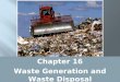 Chapter 16 Waste Generation and Waste Disposal.  Define waste generation from an ecological and system perspective  Describe how each of the three Rs