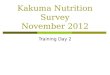 Kakuma Nutrition Survey November 2012 Training Day 2
