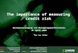 The importance of measuring credit risk Beroepsvereniging van Beleggingsprofessionals 21 april 2008 T om van Zalen