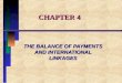 CHAPTER 4 THE BALANCE OF PAYMENTS AND INTERNATIONAL LINKAGES