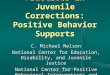 Innovative Practices in Juvenile Corrections: Positive Behavior Supports C. Michael Nelson National Center for Education, Disability, and Juvenile Justice