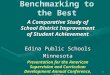 1 Benchmarking to the Best A Comparative Study of School District Improvement of Student Achievement Edina Public Schools Minnesota Presentation for the
