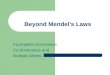 Beyond Mendel’s Laws Incomplete Dominance Co-dominance and Multiple Alleles