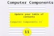 Update your table of contents Computer Components 11