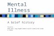 Mental Illness A brief history Source: 