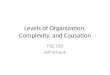Levels of Organization, Complexity, and Causation PSC 120 Jeff Schank