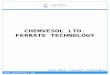 Green Water Treatment Technologies  CHEMVESOL LTD. FERRATE TECHNOLOGY