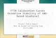 FTIR Calibration Curves Oxidative Stability of SBO-based biodiesel Project Status Report Rhet de Guzman and Haiying Tang 03/11/2008