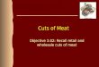 Cuts of Meat Objective 3.02: Recall retail and wholesale cuts of meat