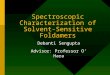 Spectroscopic Characterization of Solvent- Sensitive Foldamers Debanti Sengupta Advisor: Professor O’ Hara