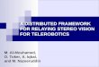 A DISTRIBUTED FRAMEWORK FOR RELAYING STEREO VISION FOR TELEROBOTICS M. Al-Mouhamed, O. Toker, A. Iqbal, and M. Nazeeruddin