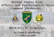 Cover Slide United States Army Civil Affairs and Psychological Operations Command (Airborne) BG David N. Blackledge 3 February 2005 NDIA SO/LIC Symposium