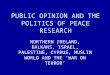 PUBLIC OPINION AND THE POLITICS OF PEACE RESEARCH NORTHERN IRELAND, BALKANS, ISRAEL, PALESTINE, CYPRUS, MUSLIM WORLD AND THE ‘WAR ON TERROR’