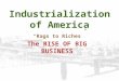 Industrialization of America “Rags to Riches” “Rags to Riches” The RISE OF BIG BUSINESS
