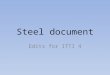 Steel document Edits for ITTI 4. Bottom of page 1: Please remove the parentheses after these 3 titles